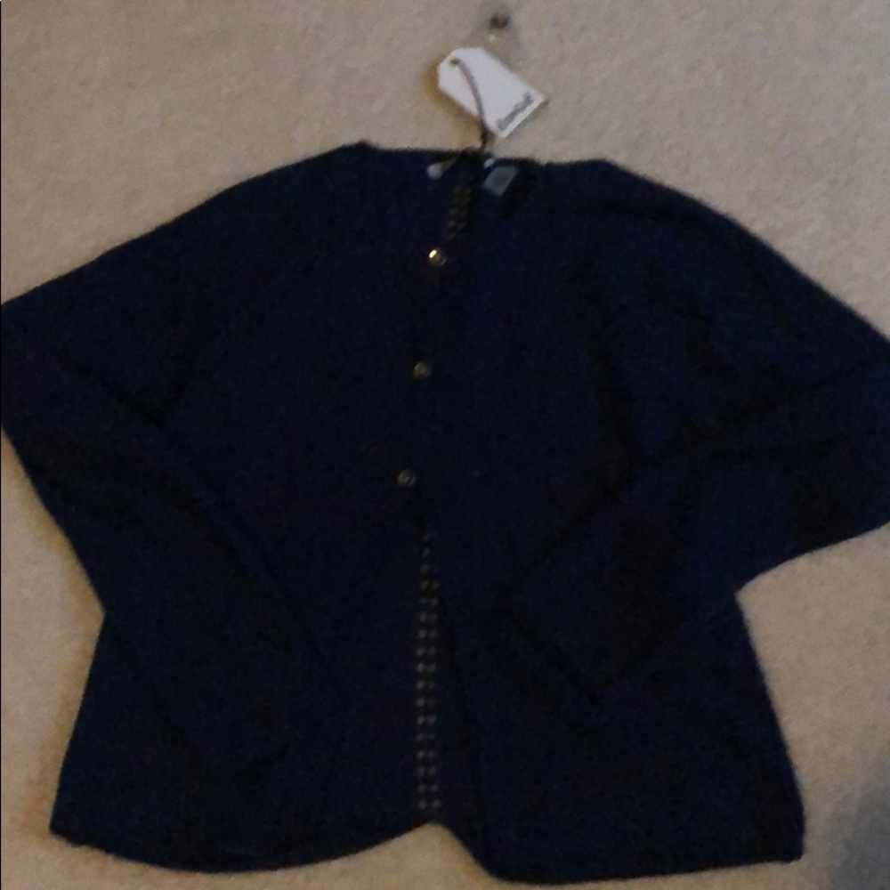 NWT Navy 3 button sweater